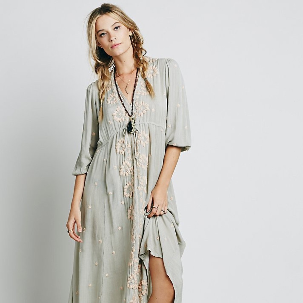 Free people dreamweaver dress embroidered, XS